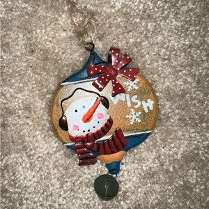 Metal snowman ornament